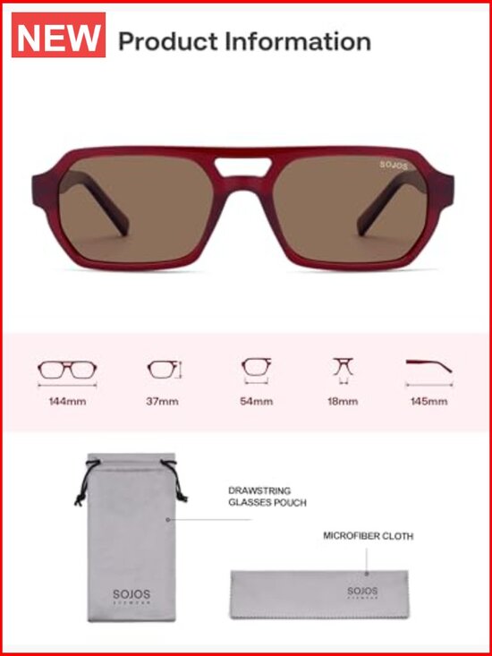 Trendy TR90 Polarized Aviator Sunglasses Rectangular Shades UV400 main image 7